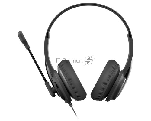 Наушники с микрофоном A4Tech HU-10 черный 2м накладные USB оголовье
