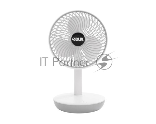 Вентилятор настольный DUX 60-0214 USB, белый, 6 Вт