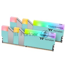 Оперативная память Thermaltake 16GB DDR4 3600 DIMM TOUGHRAM RGB Turquoise Gaming Memory RG27D408GX2-3600C18A Non-ECC, CL18, 1.35V, Heat Shield, XMP 2.0, Kit (2x8GB), RTL (528818)