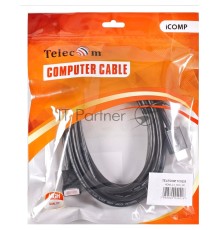 Кабель HDMI---HDMI ver 2.0 угловой коннектор 90град  3м,Telecom <TCG225-3M>