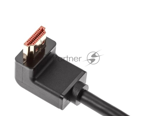 Кабель HDMI---HDMI ver 2.0 угловой коннектор 90град  3м,Telecom <TCG225-3M>