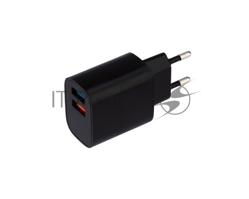 Сетевое зарядное устройство REXANT 2 x USB, 5V, 2.4 A, черное