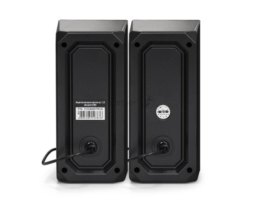 Акустическая система 2.0 ExeGate EX289687RUS Accord 230 (питание USB,Bluetooth, 2х3Вт (6Вт RMS), 60-20000Гц, цвет черный, RGB подсветка)