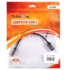 Кабель-адаптер  Type-Cm --> USB 3.0 Af , OTG, 1,5A , 5,0Gbps , Alum grey 0,2m Telecom (TC409M)