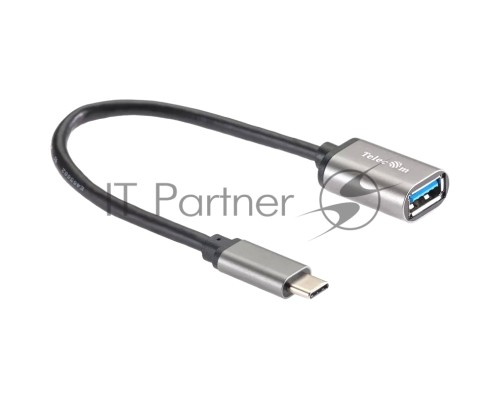 Кабель-адаптер  Type-Cm --> USB 3.0 Af , OTG, 1,5A , 5,0Gbps , Alum grey 0,2m Telecom (TC409M)