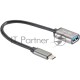 Кабель-адаптер  Type-Cm --> USB 3.0 Af , OTG, 1,5A , 5,0Gbps , Alum grey 0,2m Telecom (TC409M)
