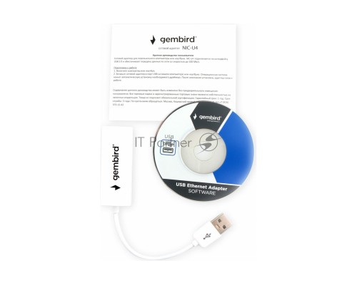 Сетевой адаптер Ethernet Gembird NIC-U4 USB 2.0 - Fast Ethernet adapter