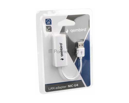 Сетевой адаптер Ethernet Gembird NIC-U4 USB 2.0 - Fast Ethernet adapter