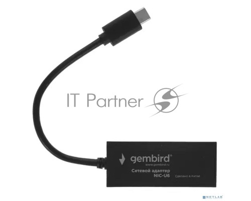 Сетевой адаптер Ethernet Gembird NIC-U6, Type-C - Gigabit Ethernet adapter