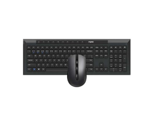 [Клавиатура] Клавиатура + Мышь, Rapoo, 8210M, Беспроводная 2.4G, Bluetooth 5.0, USB, Мембранная, 1600 dp