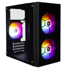 1STPLAYER FIREBASE X1 Black / mATX / 3x120mm LED fans / X1-BK-3F1