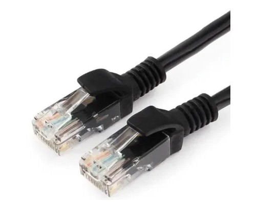 [Коммутационный шнур] Патч-корд UTP Cablexpert PP6U-0.5M/BK кат.6, 0.5м, литой, многожильный (чёрный)