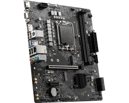 Материнская плата MSI PRO H610M-G DDR4, LGA 1700, Intel H610, 2xDDR4, 4xSATA, 1xM.2, 1xPCI-E 4.0 x16, 1xPCI-E 3.0 x1, 1xHDMI, 1xDisplayPort, 1xVGA, 1xRJ45 1Gb, 2xUSB-A 3.2 Gen 1, 4xUSB-A 2.0, 3x3.5мм, 7.1, Micro-ATX