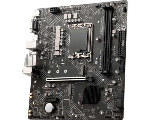 Материнская плата MSI PRO H610M-G DDR4, LGA 1700, Intel H610, 2xDDR4, 4xSATA, 1xM.2, 1xPCI-E 4.0 x16, 1xPCI-E 3.0 x1, 1xHDMI, 1xDisplayPort, 1xVGA, 1xRJ45 1Gb, 2xUSB-A 3.2 Gen 1, 4xUSB-A 2.0, 3x3.5мм, 7.1, Micro-ATX