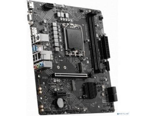 Материнская плата MSI PRO H610M-G DDR4, LGA 1700, Intel H610, 2xDDR4, 4xSATA, 1xM.2, 1xPCI-E 4.0 x16, 1xPCI-E 3.0 x1, 1xHDMI, 1xDisplayPort, 1xVGA, 1xRJ45 1Gb, 2xUSB-A 3.2 Gen 1, 4xUSB-A 2.0, 3x3.5мм, 7.1, Micro-ATX