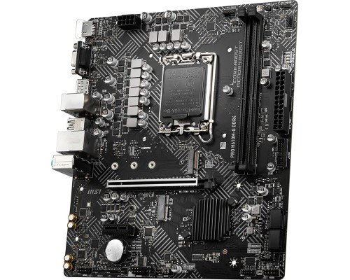 Материнская плата MSI PRO H610M-G DDR4, LGA 1700, Intel H610, 2xDDR4, 4xSATA, 1xM.2, 1xPCI-E 4.0 x16, 1xPCI-E 3.0 x1, 1xHDMI, 1xDisplayPort, 1xVGA, 1xRJ45 1Gb, 2xUSB-A 3.2 Gen 1, 4xUSB-A 2.0, 3x3.5мм, 7.1, Micro-ATX