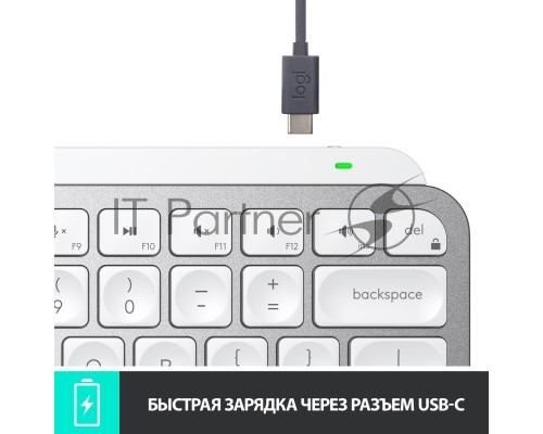 Клавиатура беспроводная Logitech MX Keys MINI Pale Grey (920-010502)
