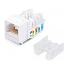 Rexant (02-0064) Модуль Keystone Jack RJ-45(8P8C), UTP неэкранированный, CAT 5e, тип 90 градусов, белый PRO