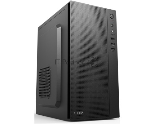 Компьютерный корпус CBR PCC-MATX-MX08-WPSU mATX Minitower MX08, без БП, 2*USB 2.0, HD Audio+Mic, Black