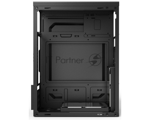 Компьютерный корпус CBR PCC-MATX-MX08-WPSU mATX Minitower MX08, без БП, 2*USB 2.0, HD Audio+Mic, Black