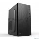 Компьютерный корпус CBR PCC-MATX-MX08-WPSU mATX Minitower MX08, без БП, 2*USB 2.0, HD Audio+Mic, Black