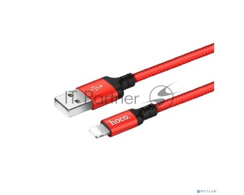 Кабель HOCO X14 красный-черный HC-62837 USB - Lightning, 1m, 2A, Нейлон