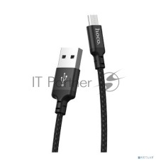 Кабель HOCO X14 черный HC-62844, USB - microUSB, 1m, 2A, Нейлон