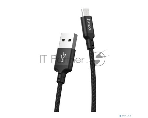 Кабель HOCO X14 черный HC-62844, USB - microUSB, 1m, 2A, Нейлон