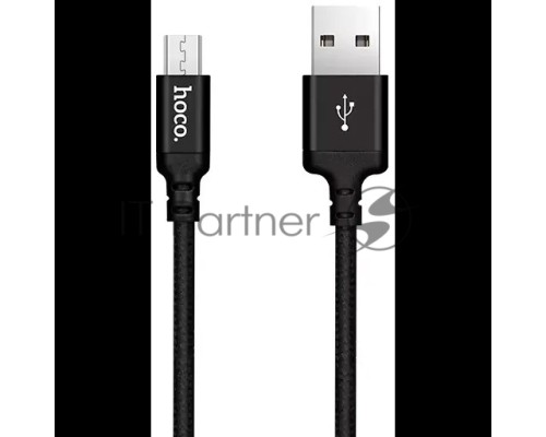 Кабель HOCO X14 черный HC-62844, USB - microUSB, 1m, 2A, Нейлон