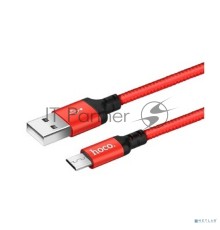 Кабель HOCO X14 красный/черный HC-62851, USB - microUSB, 1m, 2A, Нейлон