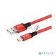 Кабель HOCO X14 красный/черный HC-62912 USB - microUSB, 2m, 1.7A, Нейлон