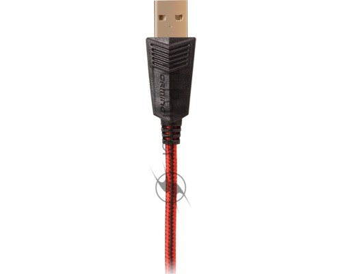 Игровые наушники с микрофоном SVEN AP-U988MV, черный-красный (USB, LED, 7.1)