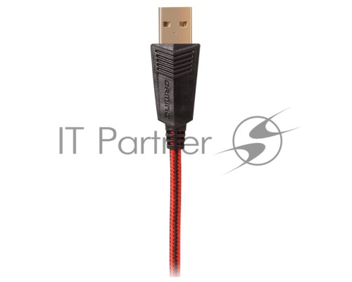 Игровые наушники с микрофоном SVEN AP-U988MV, черный-красный (USB, LED, 7.1)