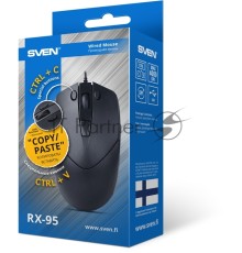Мышь проводная SVEN RX-95 черный, 4000 dpi, USB, кнопки - 6