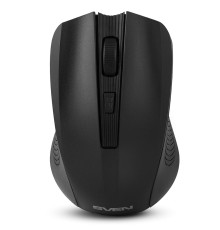 Беспроводная мышь SVEN RX-400W чёрная (3+1кл. 600/1000/1400DPI, блист)