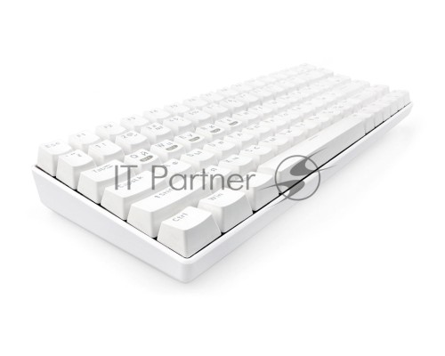 Клавиатура беспроводная механическая Gembird KBW-G520L (бел), BT 5.0/2,4 ГГц/USB, мет, переключатели Outemu Blue,