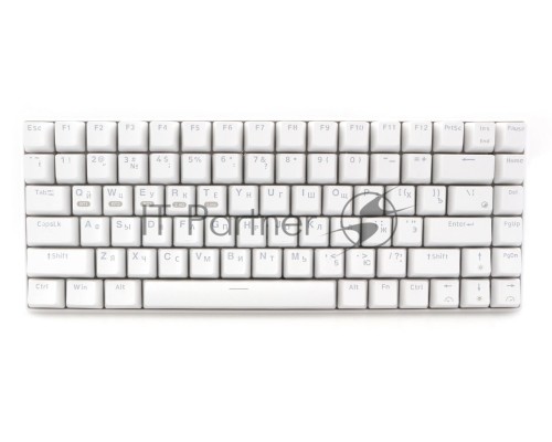 Клавиатура беспроводная механическая Gembird KBW-G520L (бел), BT 5.0/2,4 ГГц/USB, мет, переключатели Outemu Blue,