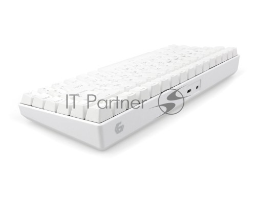 Клавиатура беспроводная механическая Gembird KBW-G520L (бел), BT 5.0/2,4 ГГц/USB, мет, переключатели Outemu Blue,