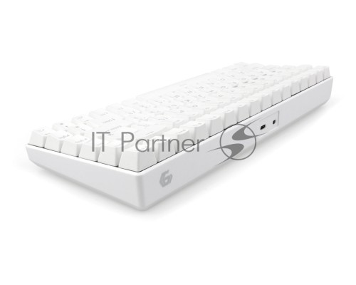 Клавиатура беспроводная механическая Gembird KBW-G520L (бел), BT 5.0/2,4 ГГц/USB, мет, переключатели Outemu Blue,