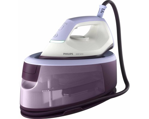 [Утюг] Парогенератор Philips/ Парогенератор Philips, мощность 2400 Вт, объем 1.4 л , подача пара 120 г/мин, паровой удар 350 г/мин, вертикальное отпаривание, цвет фиолетовый