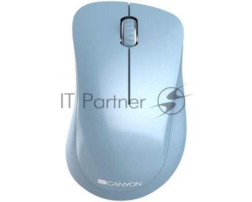 Мышь беспроводная Canyon MW-11 синий, 1200 dpi, радиоканал, USB, кнопки - 3