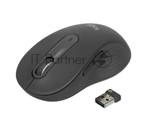 Мышь беспроводная Logitech Signature M650 L LEFT графитовый, 4000 dpi, радиоканал, Bluetooth, USB, кнопки - 5