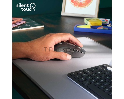 Мышь беспроводная Logitech Signature M650 L LEFT графитовый, 4000 dpi, радиоканал, Bluetooth, USB, кнопки - 5