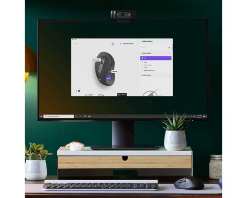 Мышь беспроводная Logitech Signature M650 L LEFT графитовый, 4000 dpi, радиоканал, Bluetooth, USB, кнопки - 5