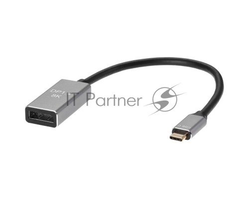 Адаптер USB Type-Cm---->DP(f) 1.4v, 8K@ 60Hz, Alum  Shell,VCOM <CU480M>