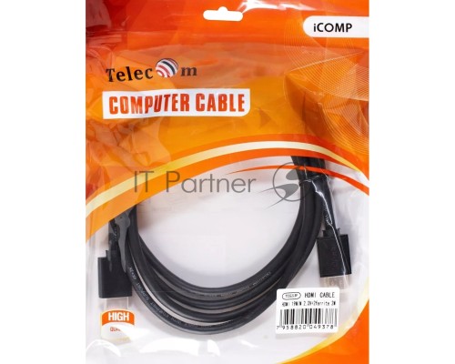 Кабель HDMI-19M --- HDMI-19M ver 2.0+3D/Ethernet ,2m, 2 фильтра Telecom/VCOM  <TCG215F-2M>