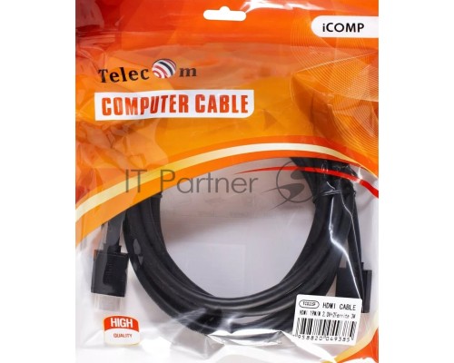 Кабель HDMI-19M --- HDMI-19M ver 2.0+3D/Ethernet ,3m, 2 фильтра Telecom/VCOM  <TCG215F-3M>