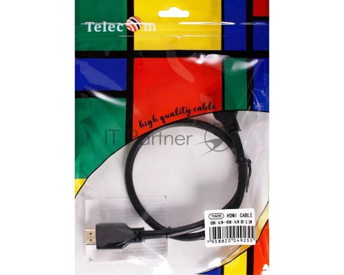 Кабель HDMI 19M/M,ver. 2.1, 8K@60 Hz 0.5m Telecom/VCOM  <TCG255-0.5M>