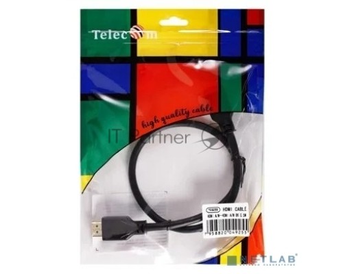 Кабель HDMI 19M/M,ver. 2.1, 8K@60 Hz 0.5m Telecom/VCOM  <TCG255-0.5M>