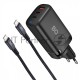 Зарядное устройство BQ Charger 65W3A01 (3 ports 2*Type-C + USB, 65W with 2m Type-C cable) black